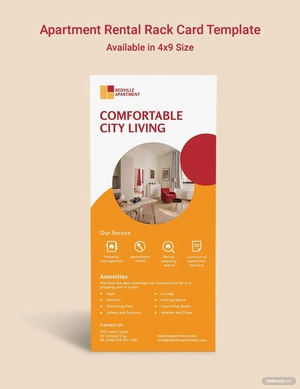 Apartment Rental Rack Card Template