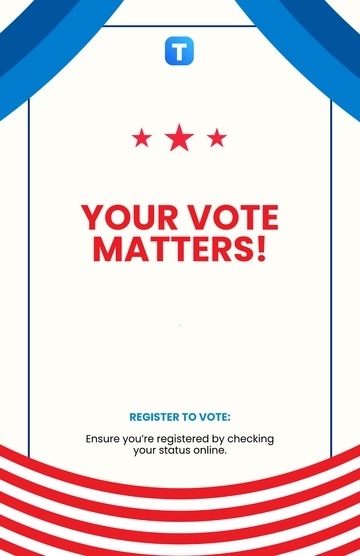 Free Voter Awareness Poster Template to Edit Online