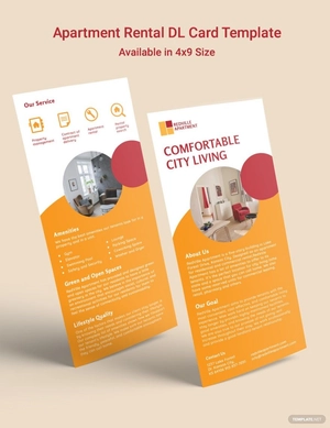 Apartment Rental DL Card Template Apartment Rental DL Card Template