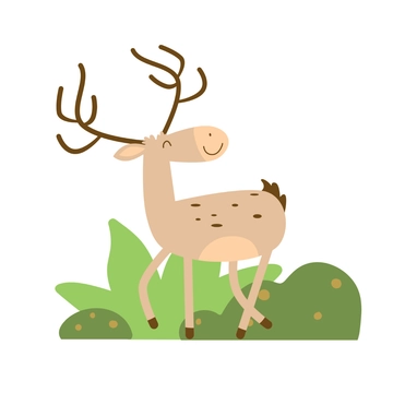 Free Deer in Forest Clipart to Edit Online