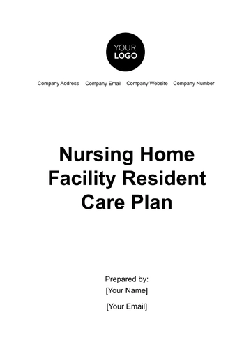 Free Nursing Home Facility Resident Care Plan Template to Edit Online