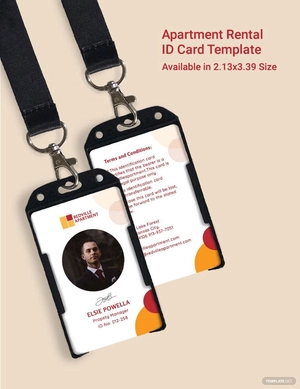 Apartment Rental ID Card Template