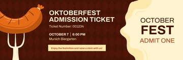 Free Oktoberfest Ticket Template to Edit Online