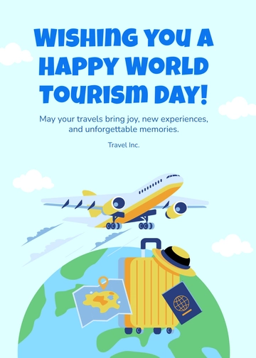 Free World Tourism Day Wishes Template to Edit Online Free World Tourism Day Wishes Template to Edit Online