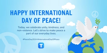 Free International Day of Peace X Post Template to Edit Online