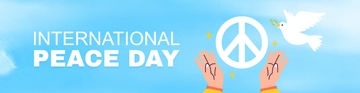 Free International Peace Day Web Banner Template to Edit Online