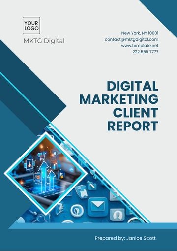 Free Digital Marketing Client Report Template to Edit Online
