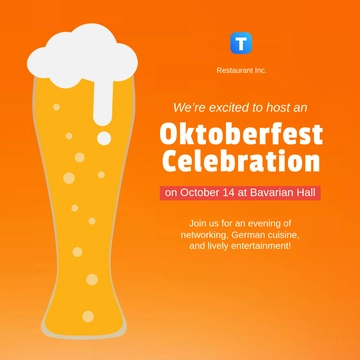 Free Oktoberfest LinkedIn Post Template to Edit Online