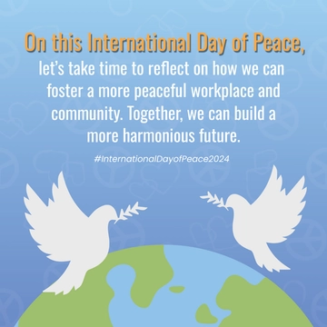 Free International Day of Peace LinkedIn Post Template to Edit Online