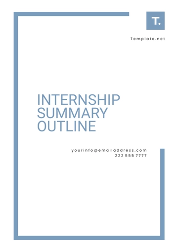 Free Internship Summary Outline Template to Edit Online