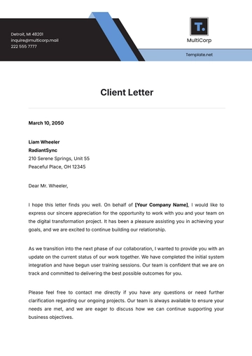 Free Client Letter Template to Edit Online