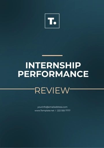 Free Internship Performance Review Template to Edit Online