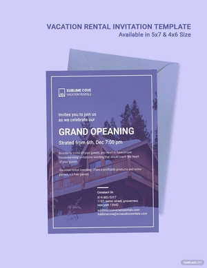 Vacation Rental Invitation Template
