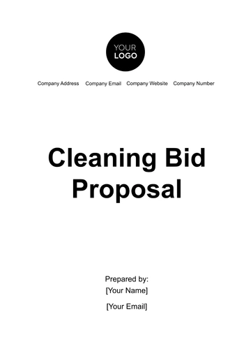 Free Cleaning Bid Proposal Template to Edit Online