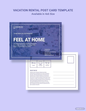 Vacation Rental Postcard Template