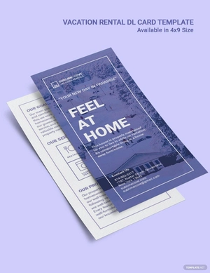 Vacation Rental DL Card Template