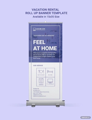 Vacation Rental Roll Up Banner Template