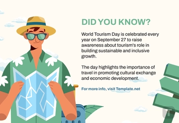 Free What and When is World Tourism Day? Template to Edit Online Free What and When is World Tourism Day? Template to Edit Online