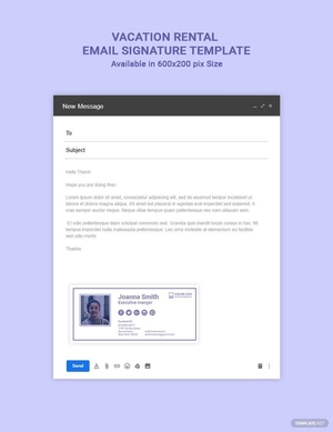 Vacation Rental Email Signature Template