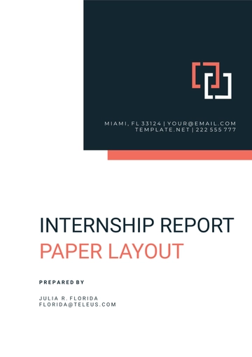 Free Internship Report Paper Layout Template to Edit Online