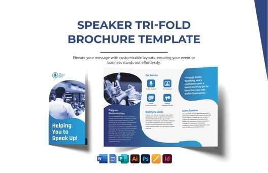 Speaker Tri-Fold Brochure Template