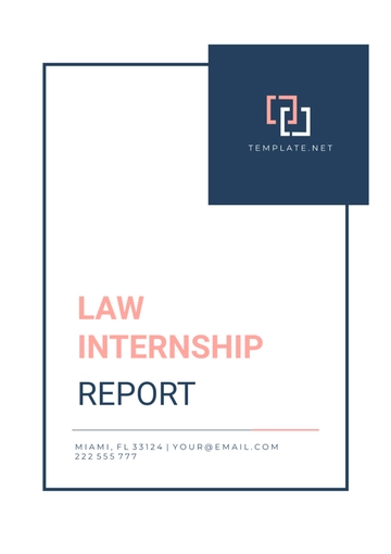 Free Law Internship Report Template to Edit Online