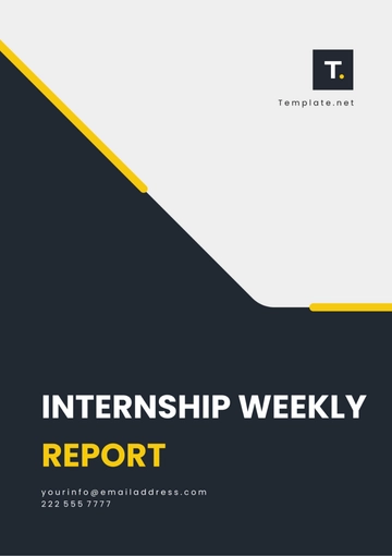 Free Internship Weekly Report Template to Edit Online