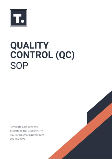 Free Quality Control (QC) SOP Template to Edit Online