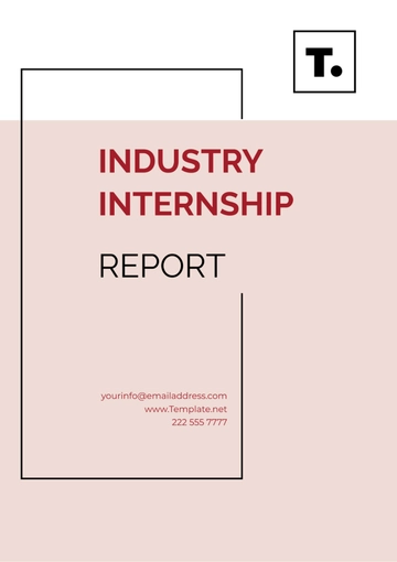 Free Industry Internship Report Template to Edit Online