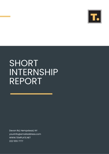 Free Short Internship Report Template to Edit Online