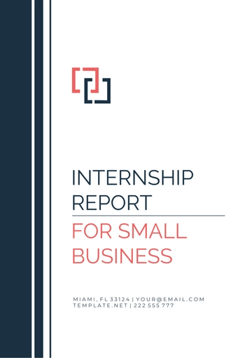 Free Internship Report for Small Business Template to Edit Online