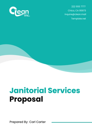 Free Janitorial Services Proposal Template to Edit Online