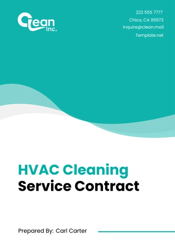 Free HVAC Cleaning Service Contract Template to Edit Online