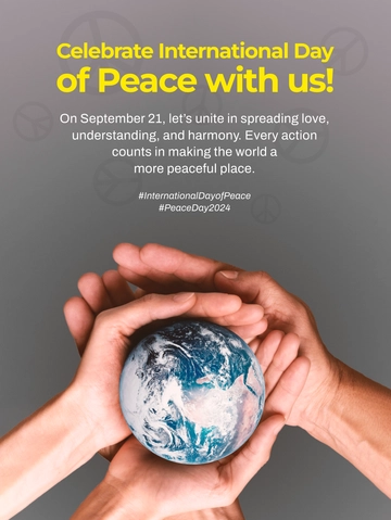 Free International Day of Peace Post Template to Edit Online