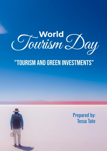 Free World Tourism Day Cover Page Template to Edit Online Free World Tourism Day Cover Page Template to Edit Online