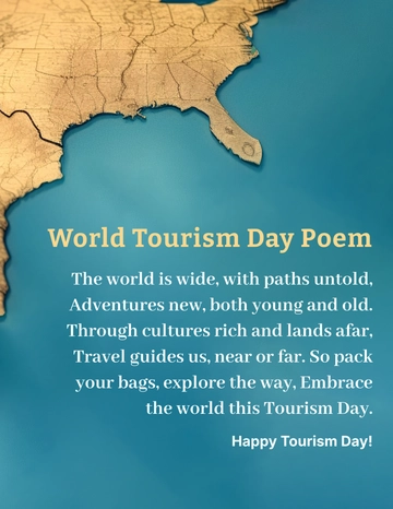 Free World Tourism Day Poem Template to Edit Online