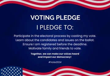 Free Voting Pledge Template to Edit Online