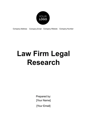 Free Law Firm Legal Research Template to Edit Online