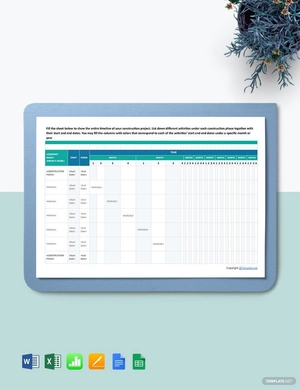 Printable Construction Schedule Template