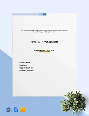 Simple Subcontract Agreement Template