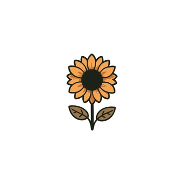 Free Minimalist Sunflower Clipart to Edit Online