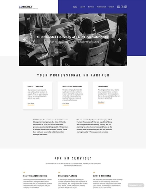 Human Resource Management Website Template