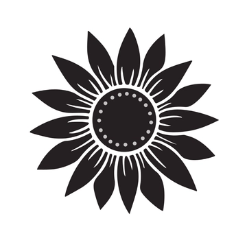 Free Black & White Sunflower Clipart to Edit Online