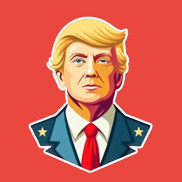 Free Vote For Donald Trump Sticker Template to Edit Online