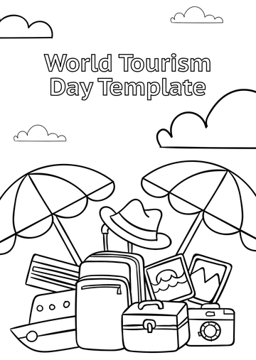 Free World Tourism Day Drawing Template to Edit Online