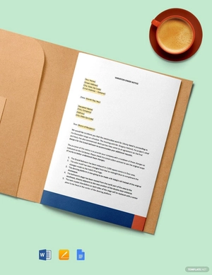 Variation Order Notice Template