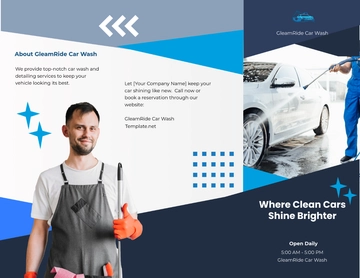 Free Car Wash Brochure Template to Edit Online
