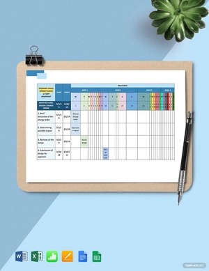 Construction Change Management Schedule Template