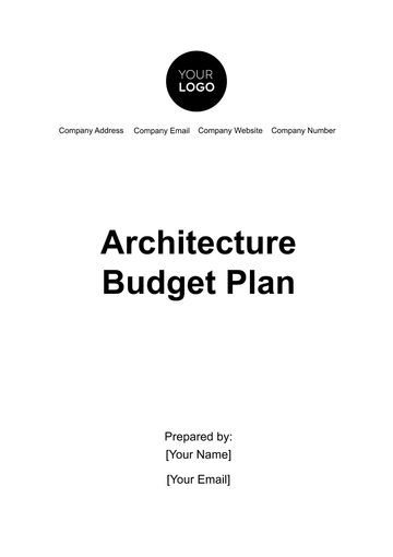 Free Architecture Budget Plan Template to Edit Online