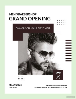 Barbershop Grand Opening Flyer Template